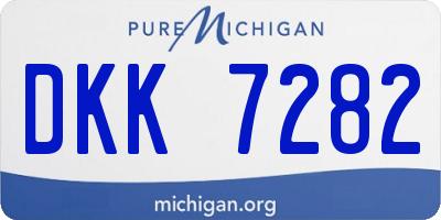 MI license plate DKK7282