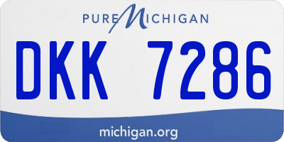 MI license plate DKK7286