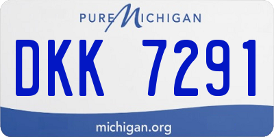 MI license plate DKK7291
