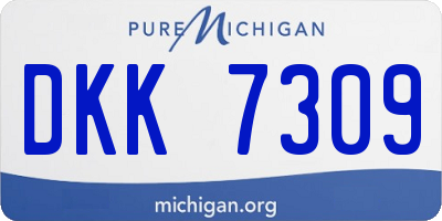 MI license plate DKK7309