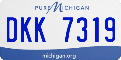 MI license plate DKK7319