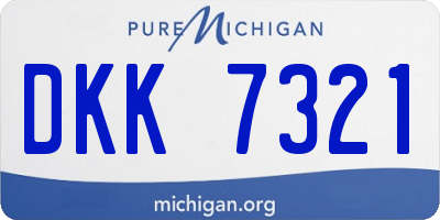 MI license plate DKK7321