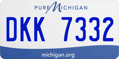 MI license plate DKK7332