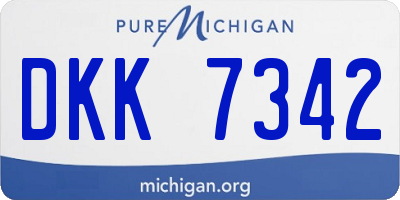 MI license plate DKK7342
