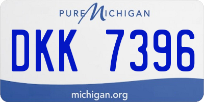 MI license plate DKK7396