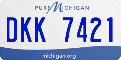 MI license plate DKK7421
