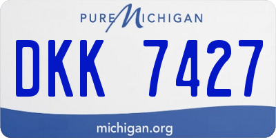 MI license plate DKK7427