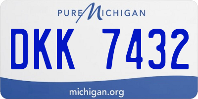MI license plate DKK7432
