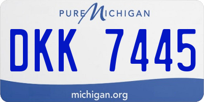 MI license plate DKK7445