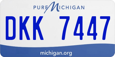 MI license plate DKK7447