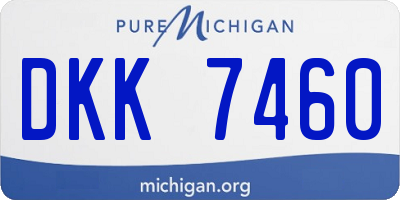 MI license plate DKK7460