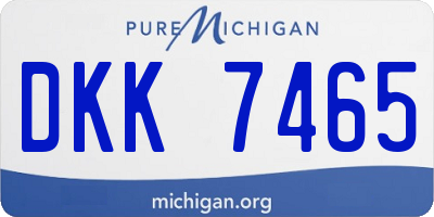 MI license plate DKK7465