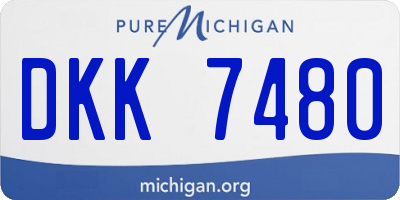 MI license plate DKK7480