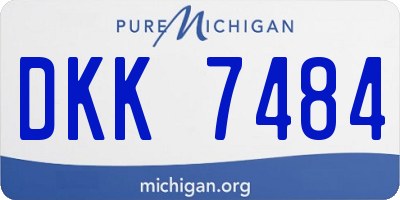 MI license plate DKK7484