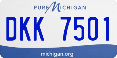 MI license plate DKK7501