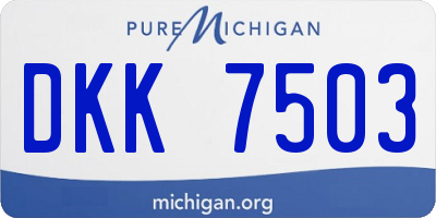 MI license plate DKK7503
