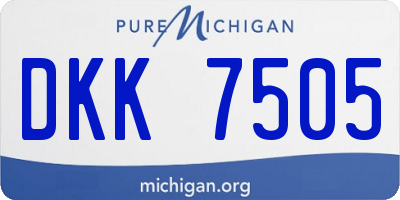 MI license plate DKK7505