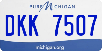 MI license plate DKK7507