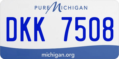MI license plate DKK7508