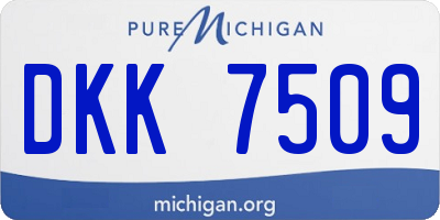 MI license plate DKK7509