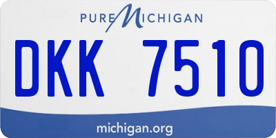 MI license plate DKK7510