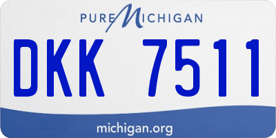MI license plate DKK7511