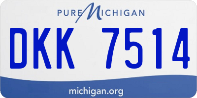 MI license plate DKK7514