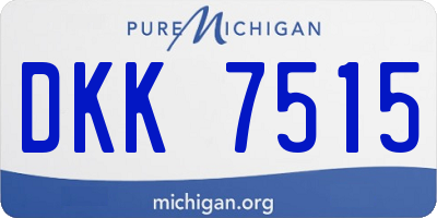 MI license plate DKK7515