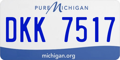 MI license plate DKK7517