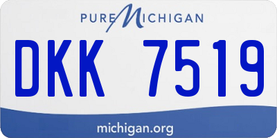 MI license plate DKK7519
