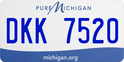 MI license plate DKK7520