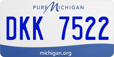 MI license plate DKK7522