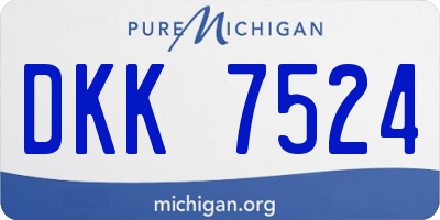 MI license plate DKK7524