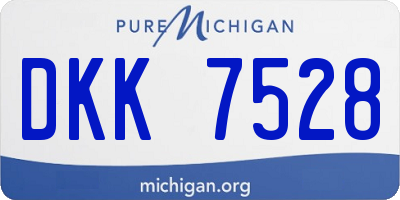 MI license plate DKK7528
