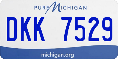 MI license plate DKK7529