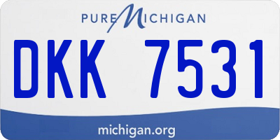 MI license plate DKK7531