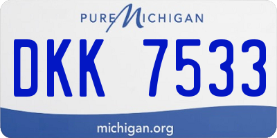 MI license plate DKK7533