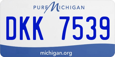 MI license plate DKK7539