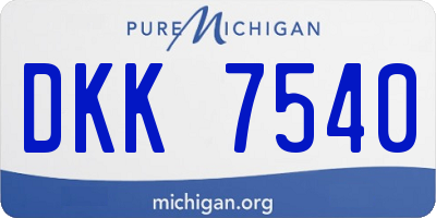 MI license plate DKK7540