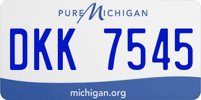 MI license plate DKK7545