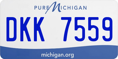 MI license plate DKK7559
