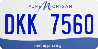 MI license plate DKK7560