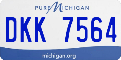 MI license plate DKK7564