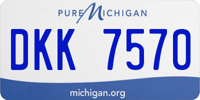 MI license plate DKK7570
