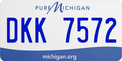 MI license plate DKK7572