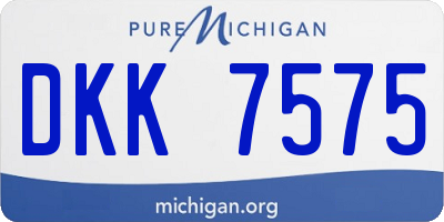 MI license plate DKK7575