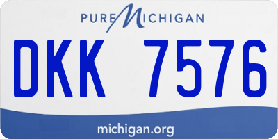 MI license plate DKK7576