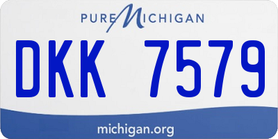 MI license plate DKK7579