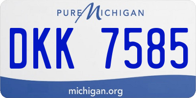 MI license plate DKK7585