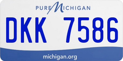 MI license plate DKK7586